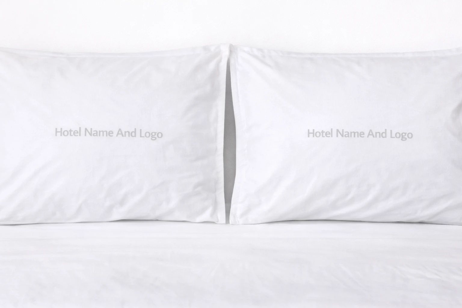 Hotel Pillow Covers (Logo Weave) – Custom Branded with Hotel Name & Logo
