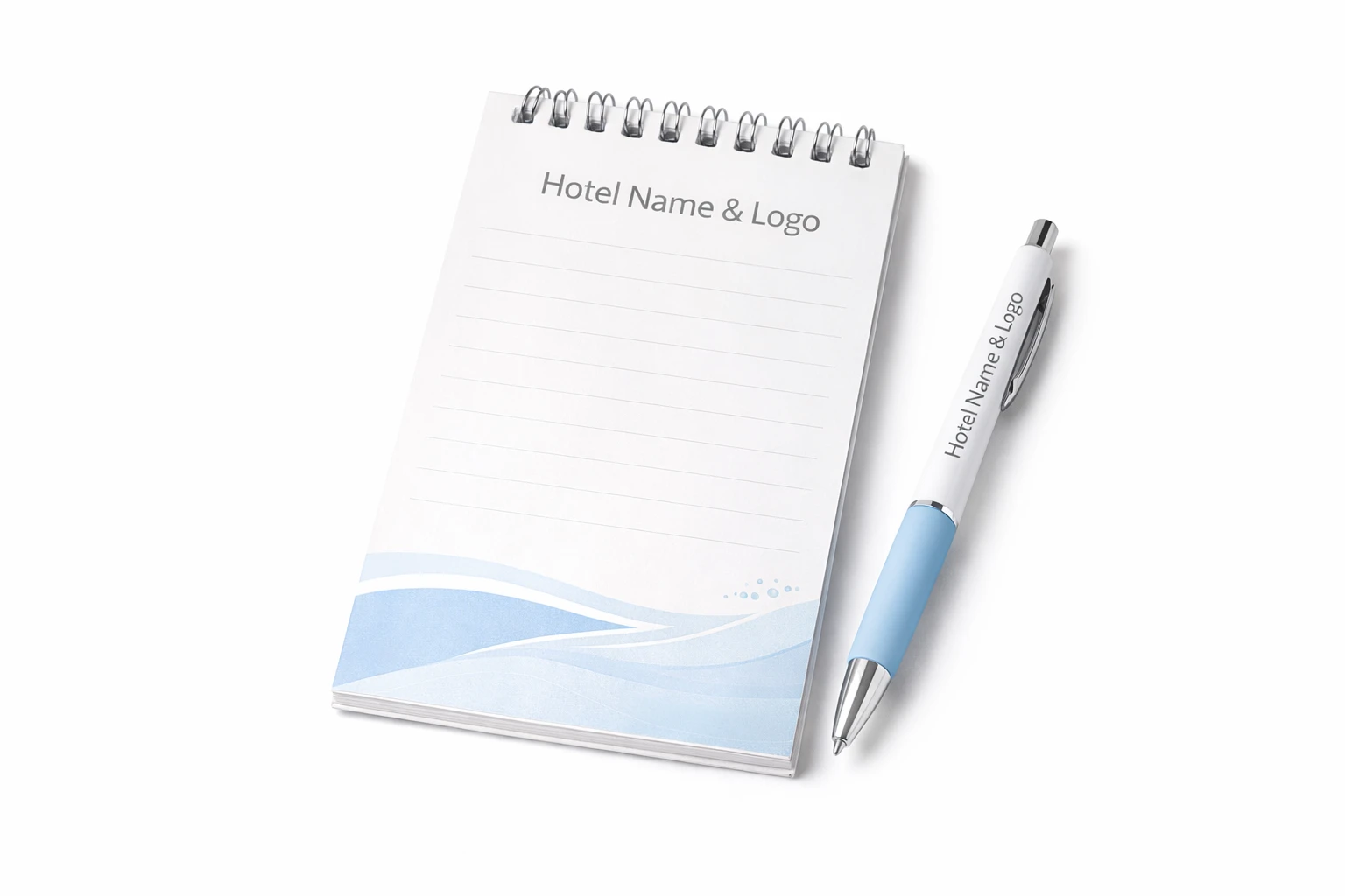 Notepad & Pen – Custom Branding with Hotel Name & Logo