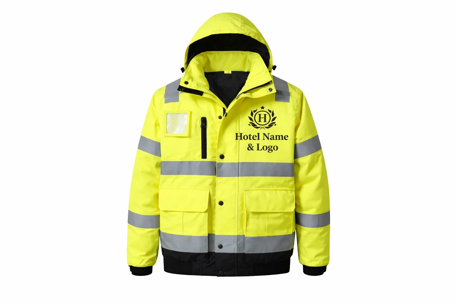 Safety Jackets (Logo Print) – Custom Branding with Hotel Name & Logo