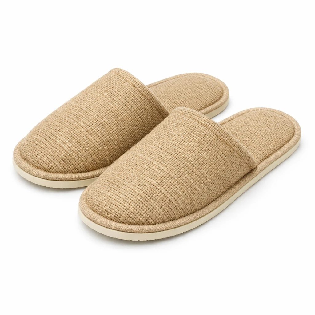 Hotel Guest Slippers Close Toe Jute