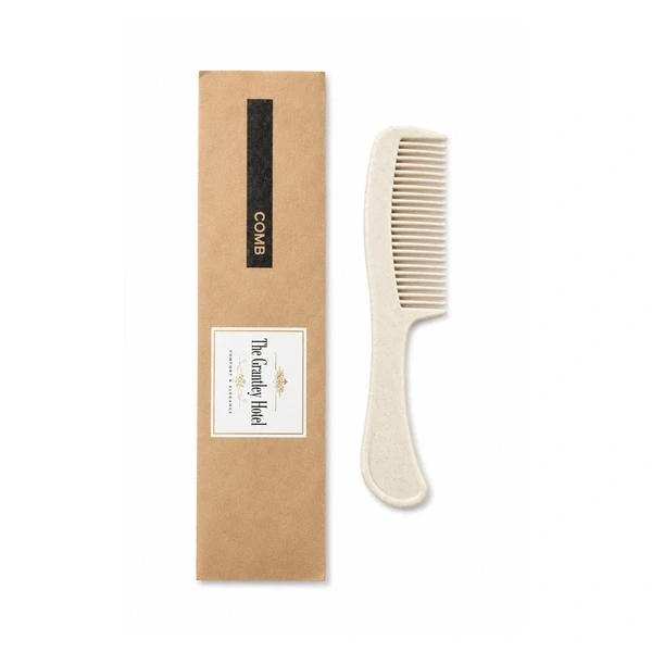 Hair Brush with Brown Comb Pouch Kit