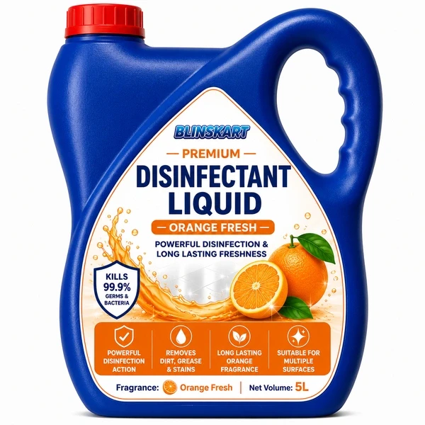 Premium Disinfectant Liquid Orange Fresh 5 Ltr - Blinskart