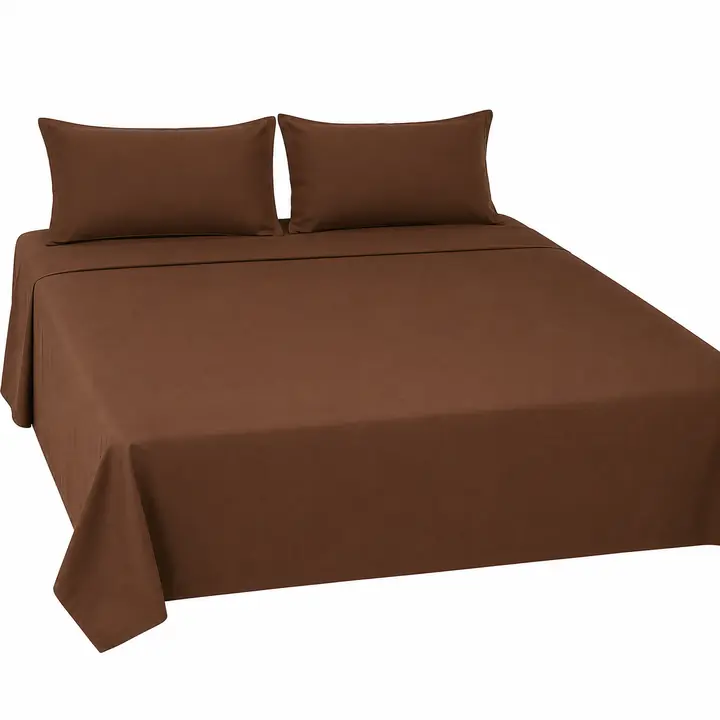 Blinskart Brown Double Bed Sheet 108" × 108"