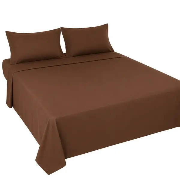 Blinskart Brown Double Bed Sheet 90" × 110"