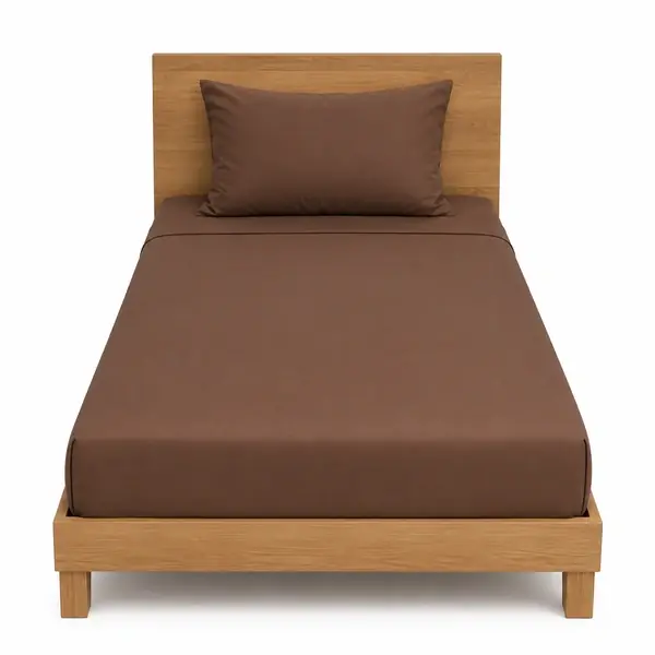 Blinskart Brown Single Bed Sheet