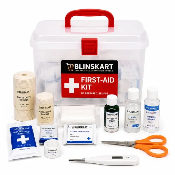 Blinskart First Aid Kit with Essential Emergency Supplies – Portable Safety Box -Basic