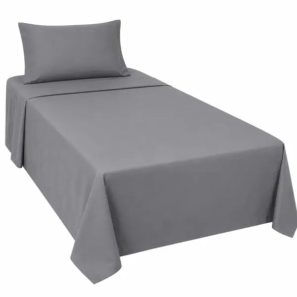 Blinskart Grey Single Bed Sheet