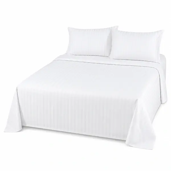 Blinskart White Double Bed Sheet SS 210TC 108" × 108" | Premium Hotel Bedding