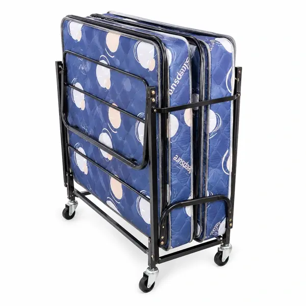 Folding Bed with 6-Inch Foam Mattress – Heavy-Duty Metal Body