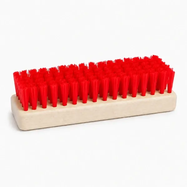 Heavy-Duty Hand Scrubber Brush – Red Bristles