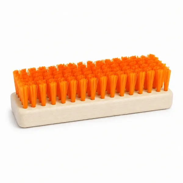 Heavy-Duty Orange Hand Scrubber Brush