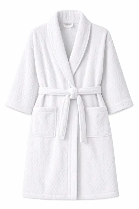 Hotel Bath Robe Checks 900 Gm Free Size – Premium Hospitality Robe