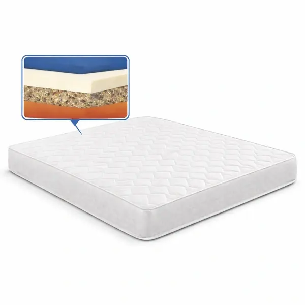Hotel Room Bedding & Linen Double Mattress 4 Inch (2 Bonded + 2 Foam | 78x66x4 Inch)