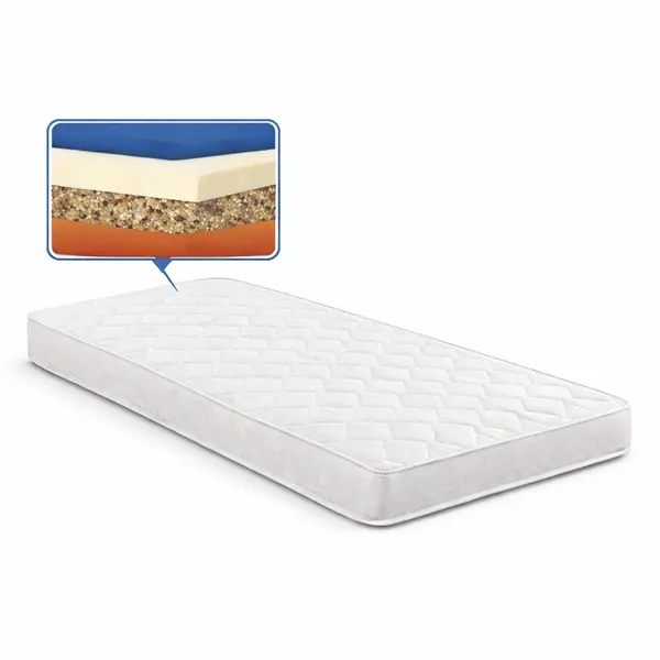 Hotel Room Bedding & Linen Single Mattress 4 Inch (2 Bonded + 2 Foam | 72x36x4 Inch)