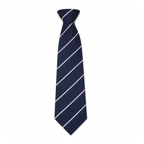 Navy Blue Striped Uniform Tie – Professional Staff Tie