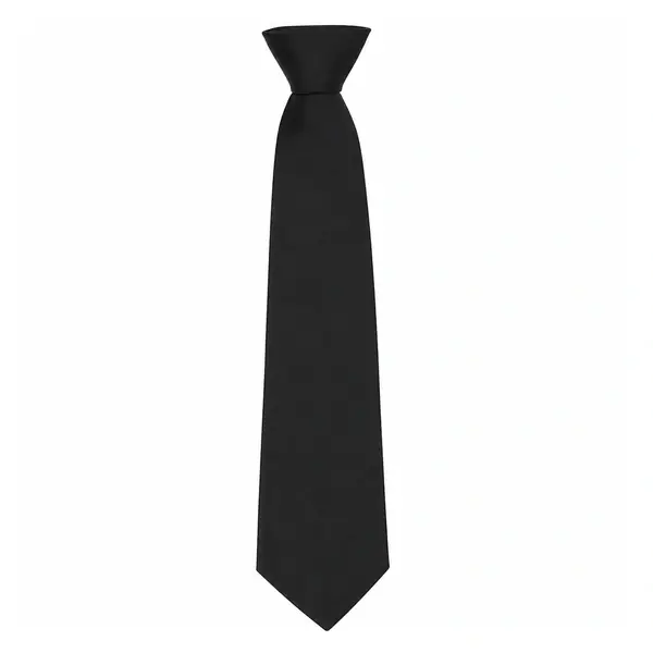 Plain Black Uniform Tie – Professional Staff Necktie