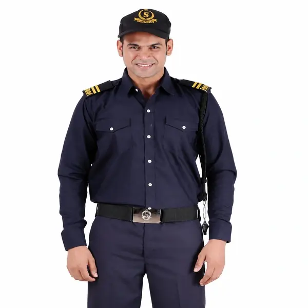 Professional Navy Blue Security Guard Uniform